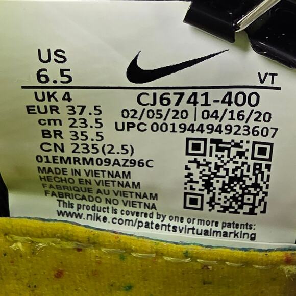 NIKE AIR VAPORMAX 2020 FLYKNIT WOMEN’S SIZE 6.5 DEEP ROYAL BLUE MULTI-COLOR - Picture 7 of 13